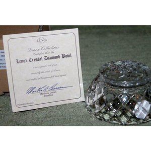 Lenox    LEAD CRYSTAL DIAMOND BOWL  NIB  w/COA   Approx 3 1/2"